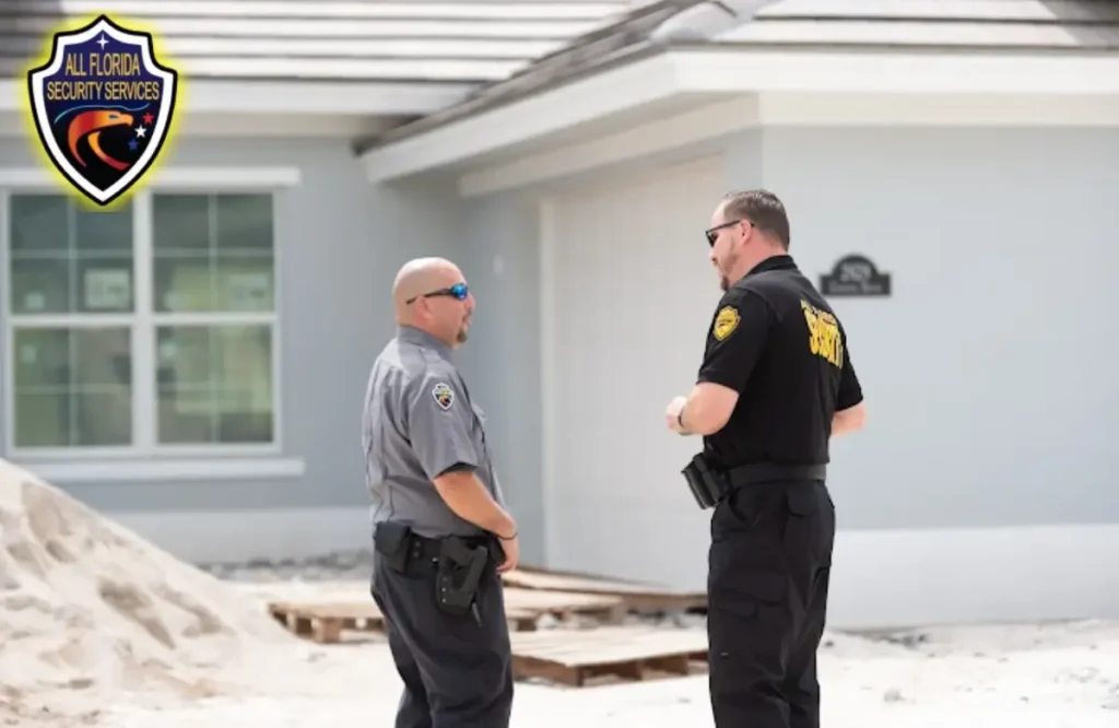 All Florida Security Services guards providing residential construction site security and property protection